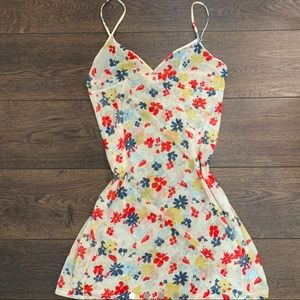 calvin klein multicolor mesh slip dress